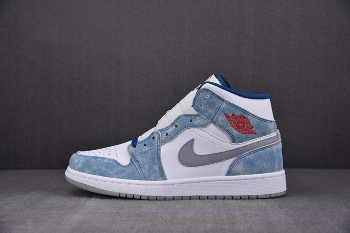 Jordan 1 Mid French Blue Fire Red DN3706-401