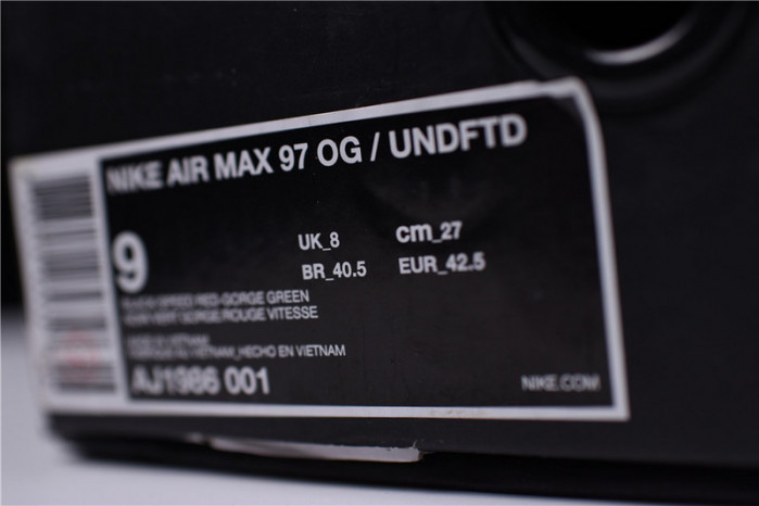 NIKE AIR MAX 97 OG/ UNDFTD "UNDEFEATED" black AJ1986-001