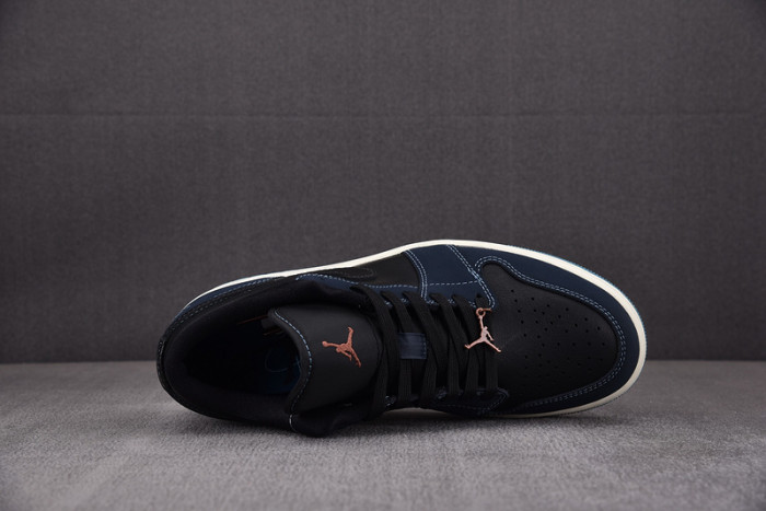 Jordan 1 Low SE Black Dark Obsidian Snakeskin (Women