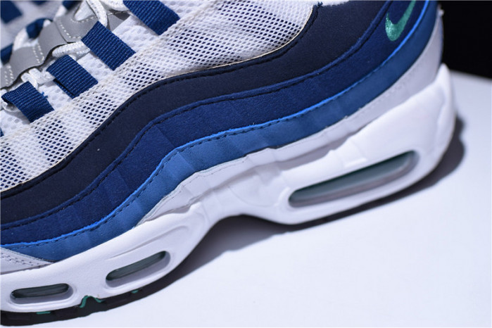 Nike mens AIR MAX 95 OG “SLATE” white/ blue 554970-131