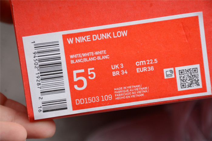 Nike Dunk Low Triple White (2021) (W) DD1503-109