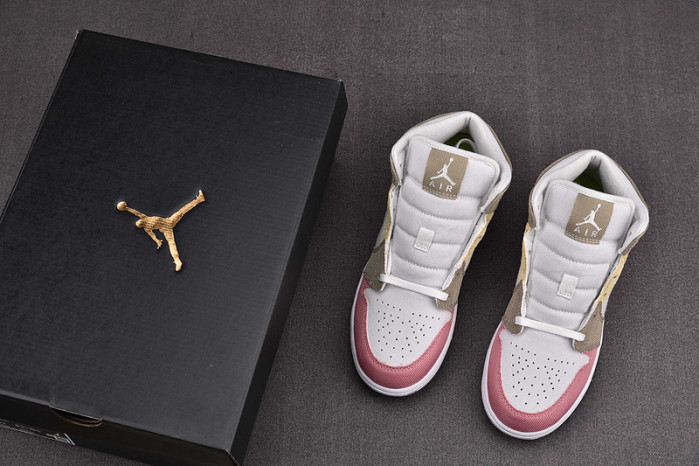 Jordan 1 Mid SE Pastel Vivid Green Grind (GS) DJ0338-100