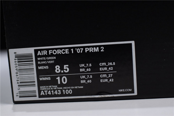 Nike Air Force 1 White Hyper Jade Volt AT4143-100