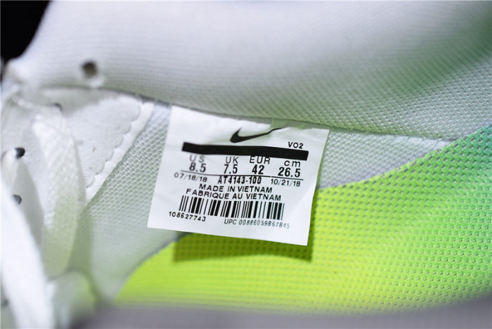 Nike Air Force 1 White Hyper Jade Volt AT4143-100